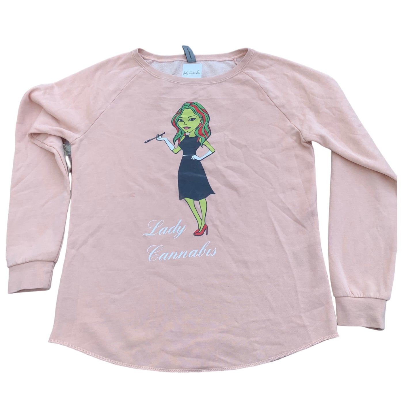 Lady Cannabis Dress Crewneck sweaters