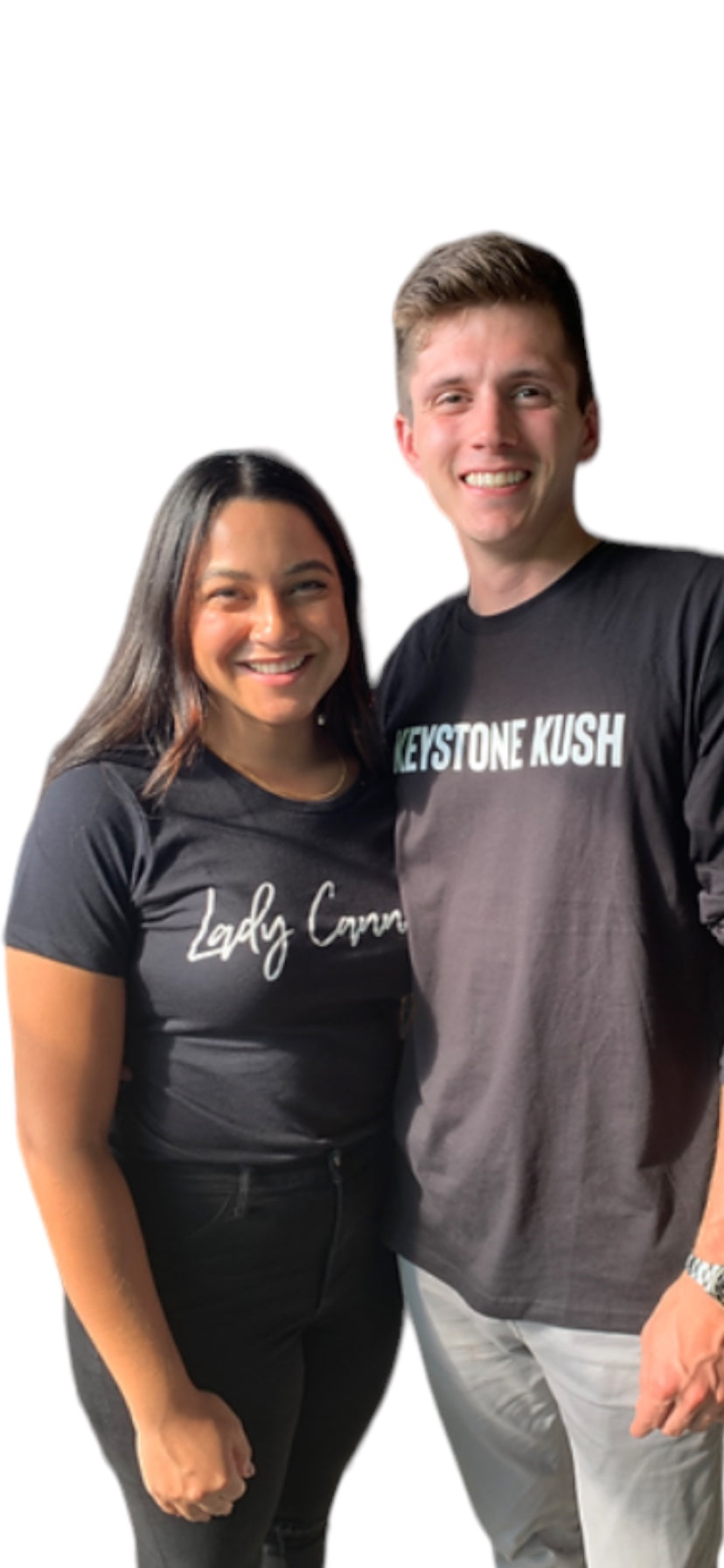 Lady Cannabis Font Tees