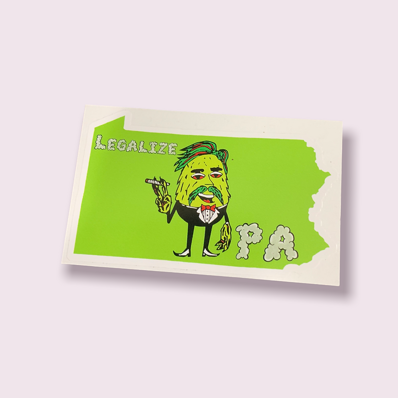 Sir Cannabis Sticker - Legalize Pennsylvania