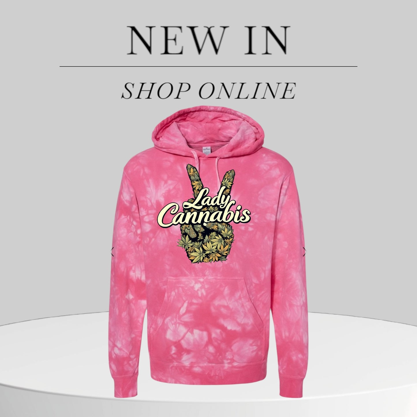 Lady Cannabis Peace Sign Hoodie