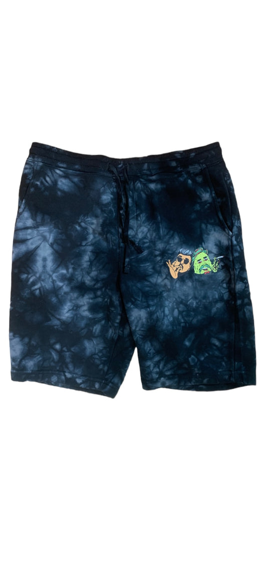 George Lopez X Sir Cannabis Black Tie dye shorts