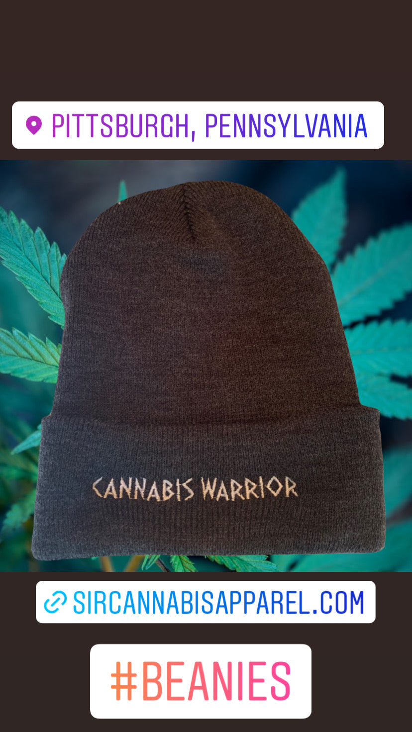 Cannabis Warrior Beanie | Printed Beanie | Sir & Lady Cannabis Apparel