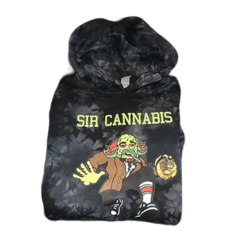 Sir Cannabis Dabsketball (Houndstooth & Black tie dye) Hoodie