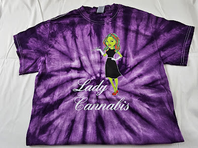 Lady Cannabis Tie Dye tees