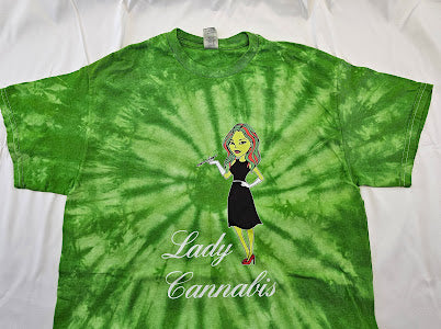 Lady Cannabis Tie Dye tees