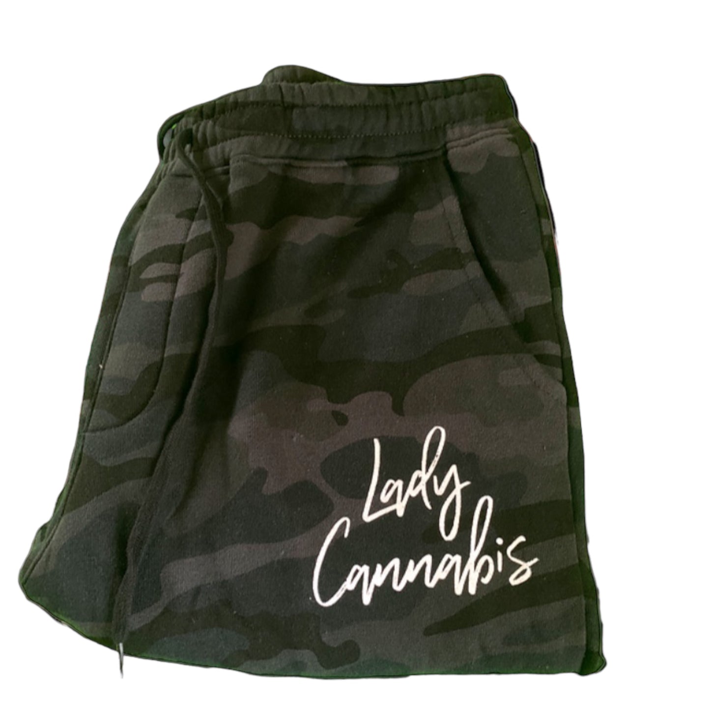 Lady Cannabis Font high fashion Jogger pants