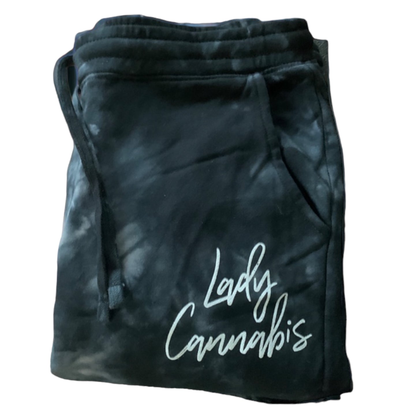 Lady Cannabis Font high fashion Jogger pants