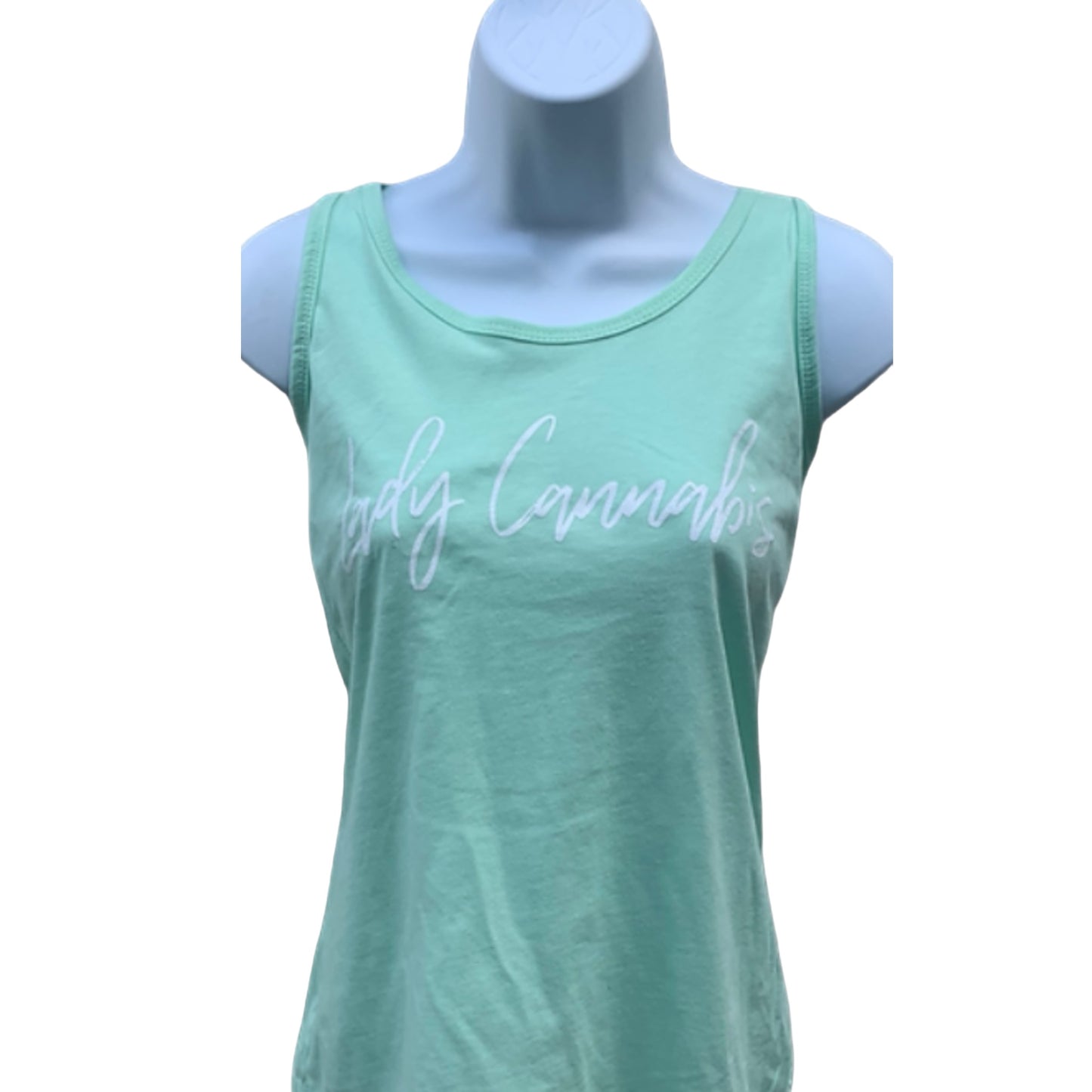 Lady Cannabis Font Tank Tops