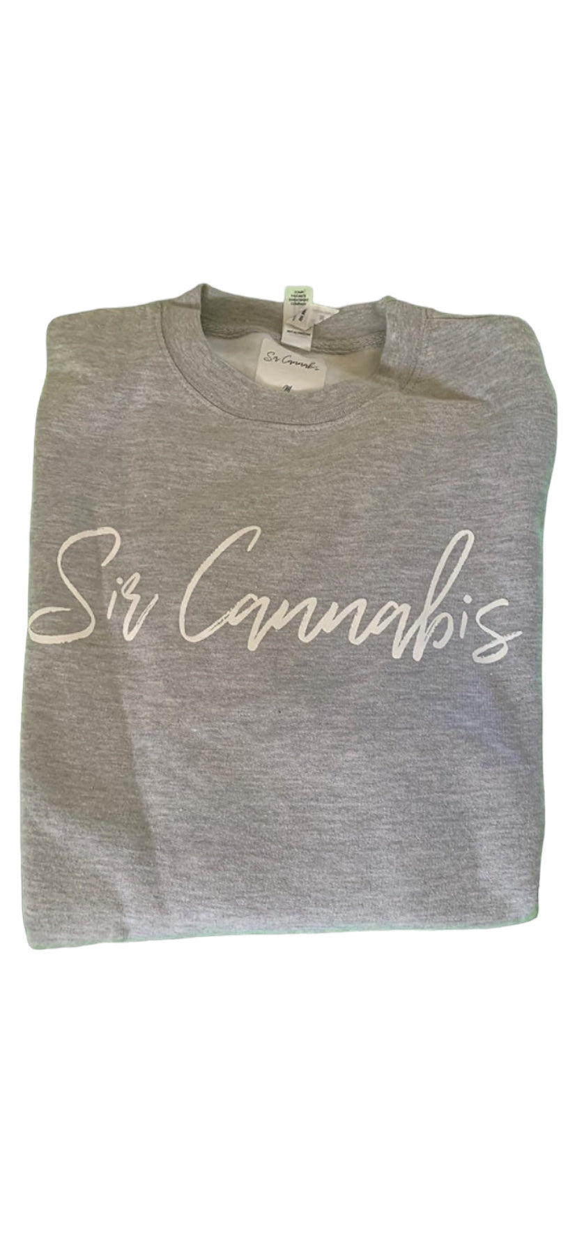 Sir Cannabis Font Crewneck Sweaters