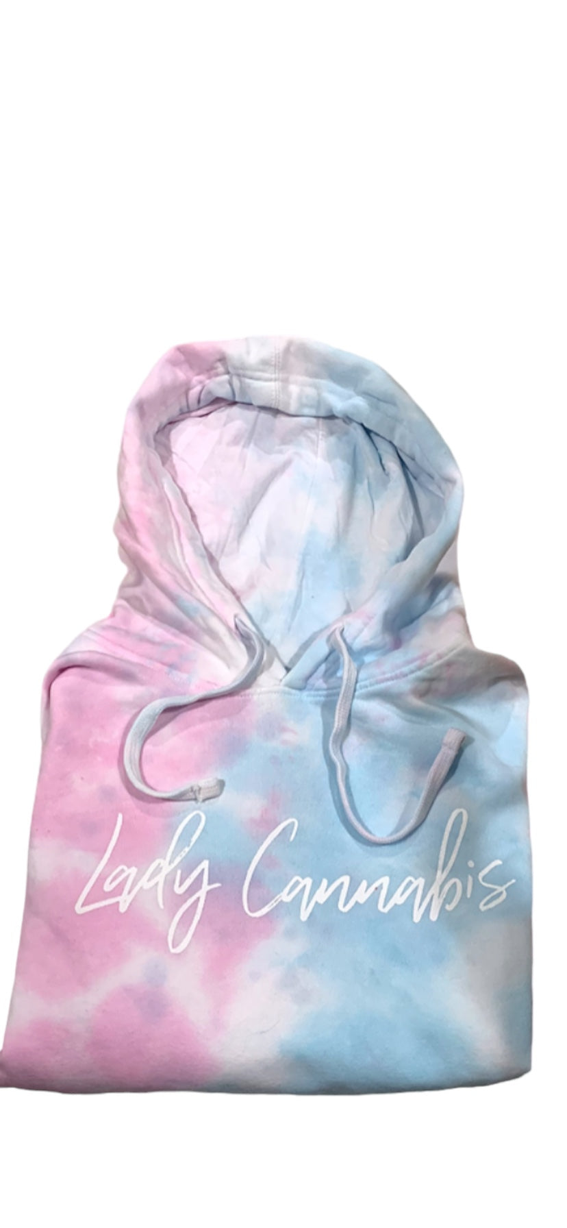 Lady Cannabis Font Tie Dye Hoodies